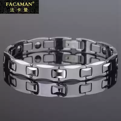 Tungsten gold men's hand male trendsetter personality jewelry simple wear magnet bracelet friend birthday gift