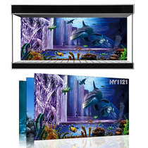 Beauty pet exhibition custom fish tank background Ocean Underwater World one rice sunshine sea fish tank mural HY1121