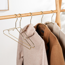 Household Nordic bold solid metal clothes rack Net red ins wind gold clothes rack Bedroom clothing store clothes rack female