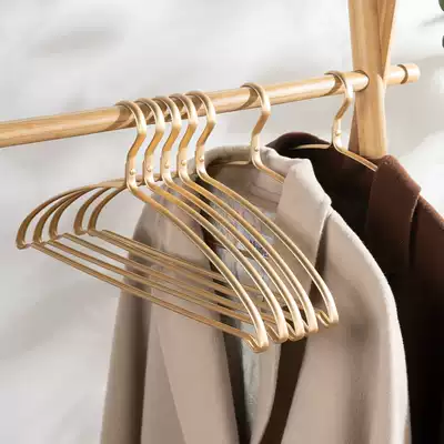 Incognito clothes aluminum alloy clothes shelf home hang the widening not shoulder gua yi adhesive hook non slip hanger light luxury