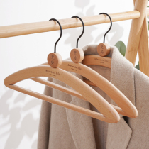 Solid wood hangers Clothing store special hangers Clothes hang household adult non-slip non-trace wooden childrens clothes support