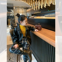 No. 7 Childrens Warehouse 2020 Autumn New Childrens Motorcycle Leather Coat Girls Jacket Spring and Autumn Foreign Style Korean Tops