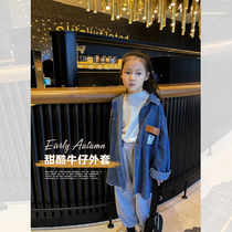 No. 7 Childrens Warehouse Childrens Thin Denim Jacket 2020 Autumn Clothing New Cartoon Western-style Denim Jacket for Big Children