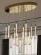 Water Drop Pendant Light, Light Luxury Model Room Dining Table Restaurant Light, Creative Oval Adjustable Tmall Genie Smart Lighting