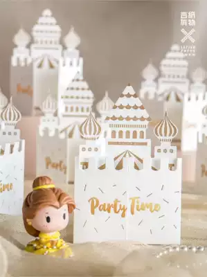 Words on paper have things original Fairy tale castle handmade embossed birthday card high-end blessing card Greeting card invitation cultural and creative