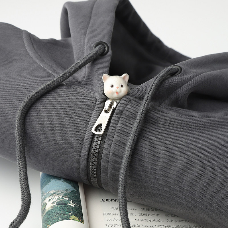 Classic never get tired of seeing 310g heavy cardigan hooded sweatshirt loose all-match jacket zipper hoodie autumn men and women