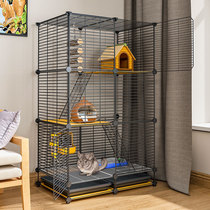  Chinchilla cage Household special cabinet cage Squirrel honey bag glider flower branch rat four seasons breeding box Luxury villa big house