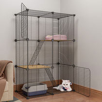  Cat cage Home villa can put cat litter basin House Cat house Cat house with toilet Indoor small nest Cat supplies