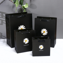 ins Fengsheng day gift bag small gift box tote bag Black gift bag garment packaging bag paper bag large