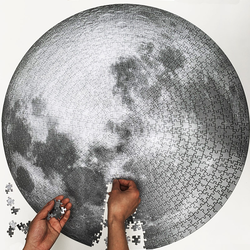 Moon jigsaw puzzle 1000 piece 10 difficulty adult Puzzle children puzzle decompression large earth hell gift