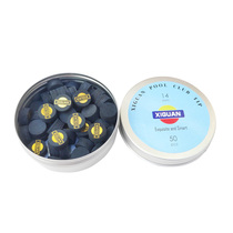 XIGUAN XIGUAN leather head fancy big head nine ball leather head Chinese style black 8 American club ten or six Color Club head 14mm