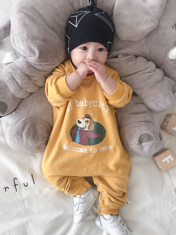 UK next kid Baby jumpsuit Autumn men's and women's baby long-sleeved cotton one-piece dress cute suit
