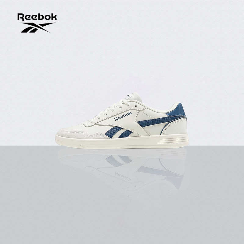 Reebok Royal Techque Non-Slip Breathable Classic Low-Top Casual Sneakers for Men and Women in Off-White and Blue
