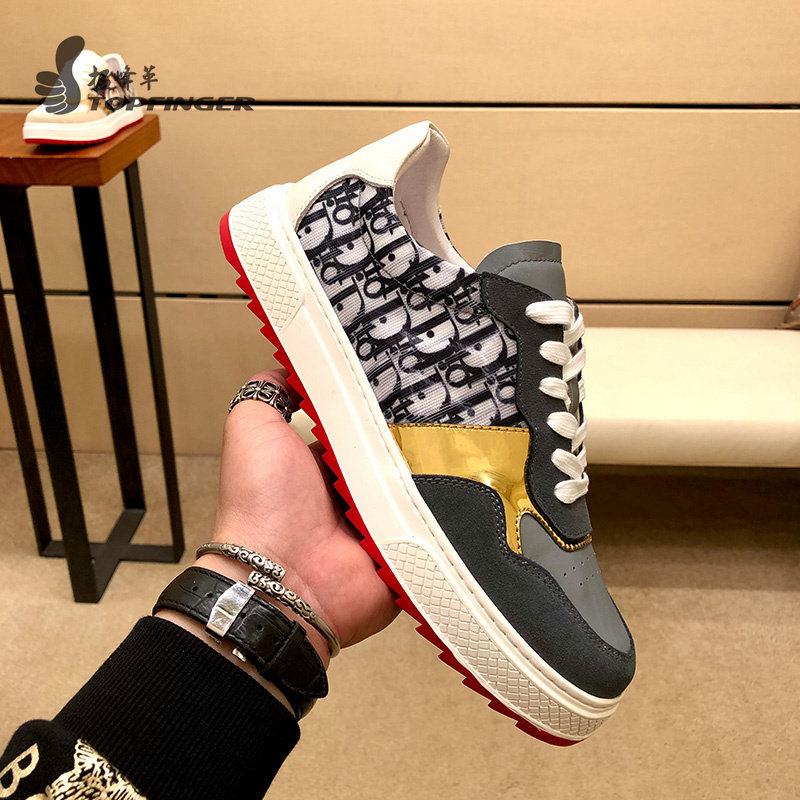 European station European goods trendy men's shoes leather shoes men's Korean version of the trendy shoes breathable heightening casual shoes men's 2022 new