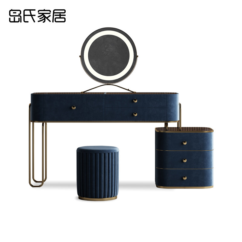 Island's Light Extravagant Advanced Rock Board Cosmetic Bench accommodating cabinet One bedroom modern simplicity 2021 New makeup table