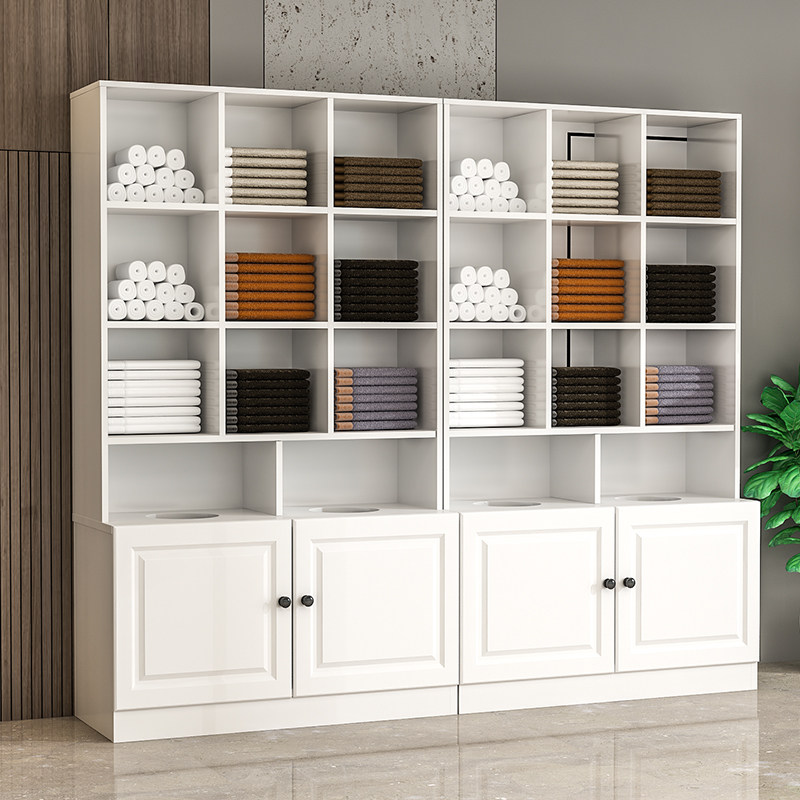 Package installation wooden towel cabinet Li Kun shop hair salon towel storage cabinet beauty salon bath center hair salon dedicated