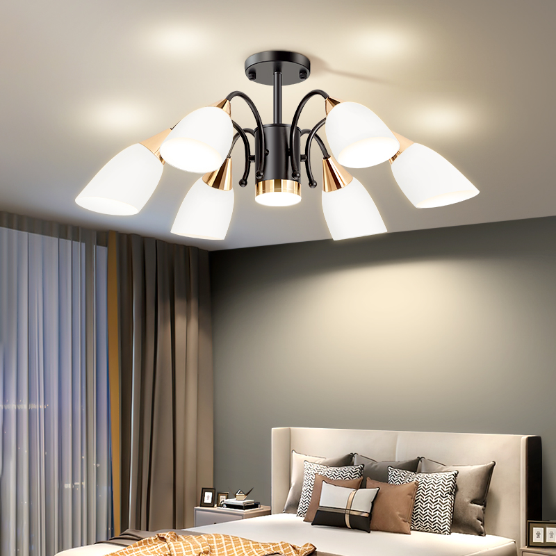 Bedroom chandeliers modern simplicity 2022 new light lavish creative room lights net red designer Suction Top Lamps