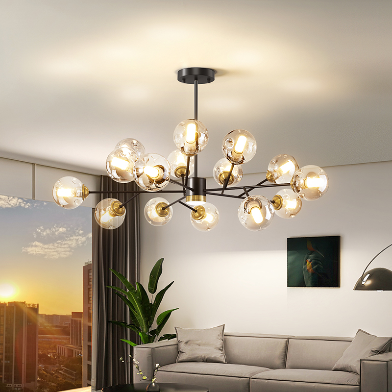 Living room lamp 2022 new modern minimalist atmosphere Nordic Guangdong Zhongshan lamp net red popular bedroom chandelier