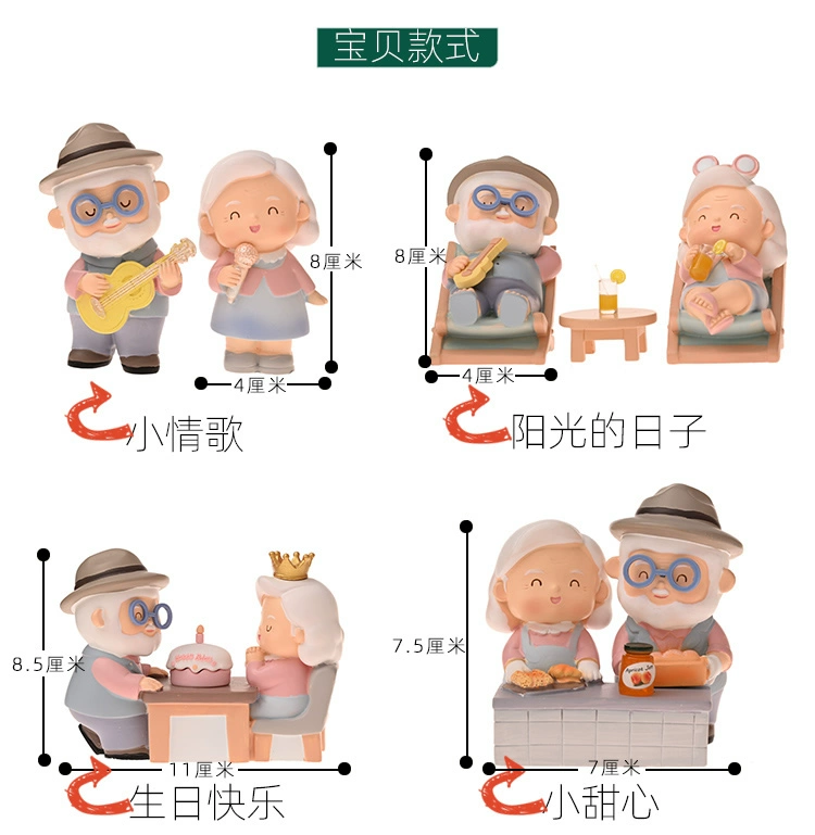 Trang trí bánh ông già bà già sáng tạo, trang trí ông bà, quà sinh nhật cặp đôi, kỷ niệm ngày cưới của cặp đôi thảm lót sàn kata