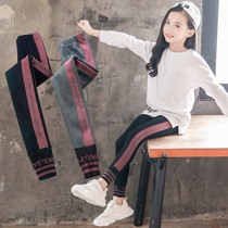 Girls leggings 2021 autumn wear new childrens foreign casual pants spring and autumn style big children wear long pants autumn