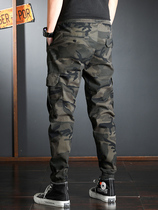 Boomers Clothing Pants Winter Plus Suede Thickened Bunch-foot camouflated pants Body Casual Sports Mens Pants Military Green Small Leggings Pants