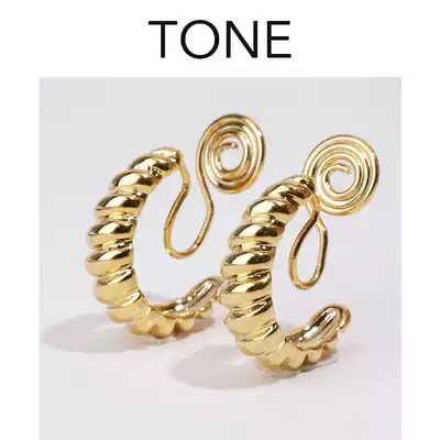 No ear hole into the horn ring ring ear clip mosquito coil ear clip mosquito plate golden high grade cold style simple French autumn and winter