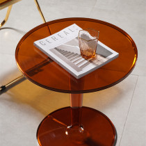 Nordic modern minimalist net red ins dazzling tea table acrylic transparent backrest stool stylish photo make-up negotiation