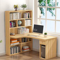 Corner Double Desk Bookshelf Combined Balcony Children Home Students High School Student Integrated Table Girl Brief Bedrooms