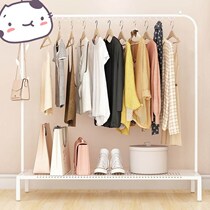 Bedroom creative floor rack room with clothes shelf small hanger household multifunctional hanger clothes rack