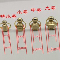 Wooden jade snuff bottle copper cover small gourd faucet inlay fitting plug copper cover wenplay gourd copper mouth