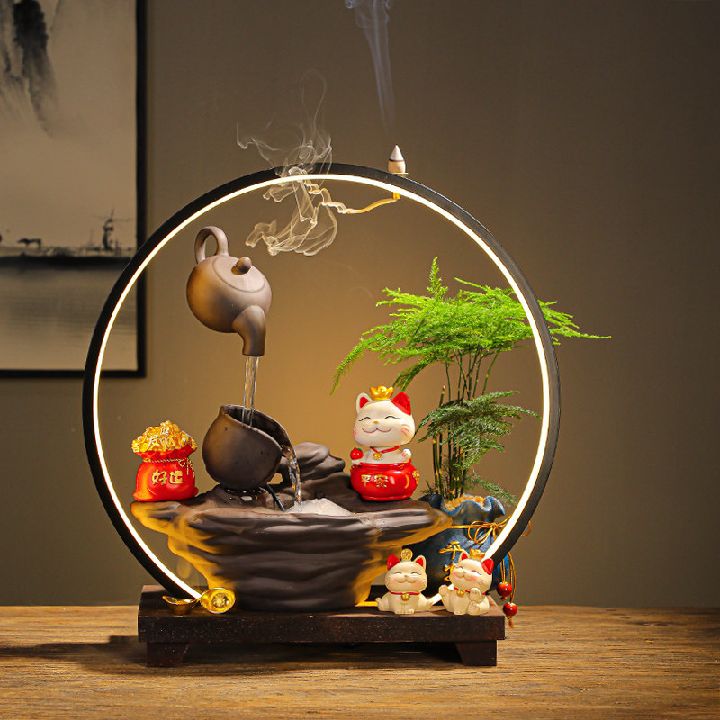 Creative delivery gift box upscale bestie bestie opening tricks cat casket collection silver counter bar Counters Xuanguan Streamer Fish Tank Decoration Pendulum