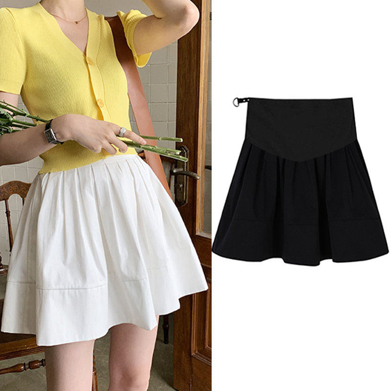 Pregnant women's pleated skirt women's 2021 summer new Korean version of the wild a-line skirt tide mom fashion belly short skirt