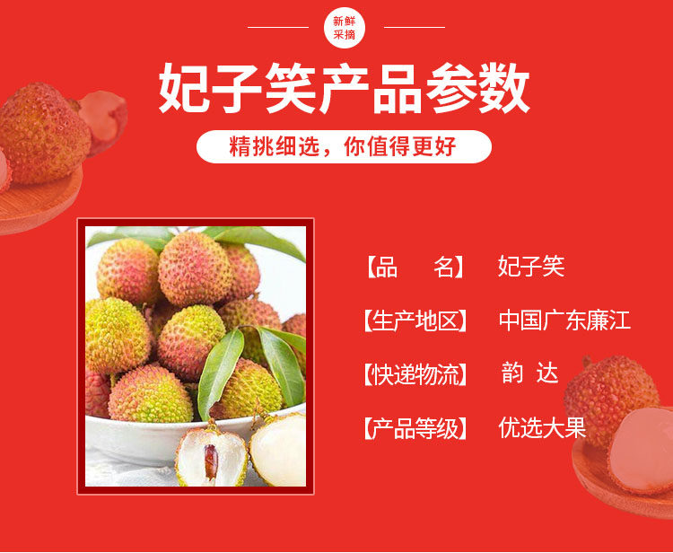 兴旺好  广东现摘妃子笑荔枝 5斤 图2