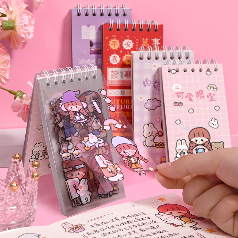 Cute Hand Ledger Sticker Coil Ben Girl Child Diy Cartoon Small Clear New Multi-section Decorated Waterproof Paper Quality Sticker Portable Coil Binding High Face Value Student Universal Stickler Book book
