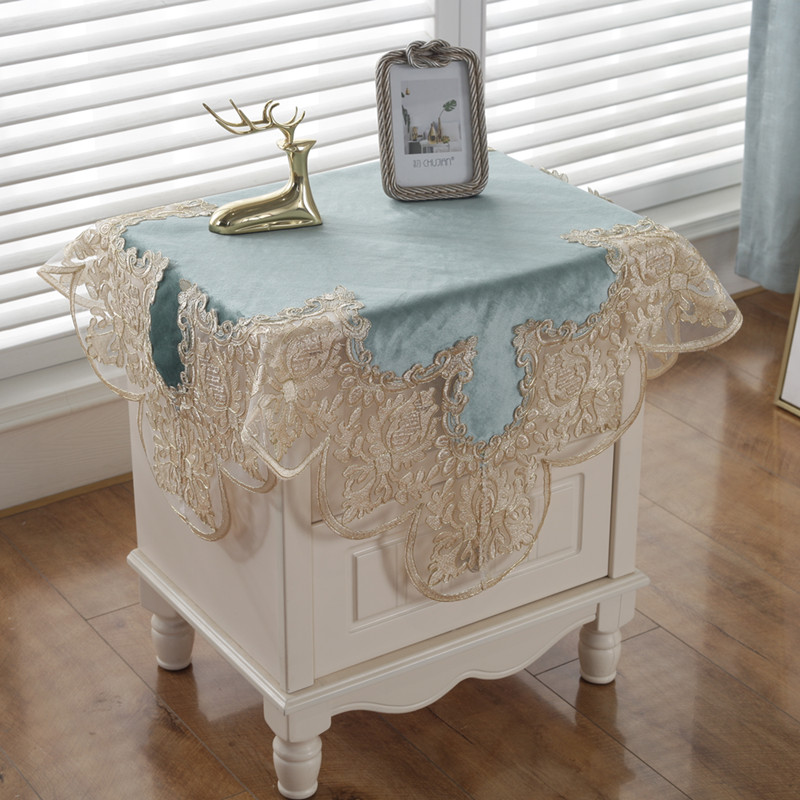 European TV cover dust cover refrigerator washing machine bedside table cover cloth multi-purpose towel cover towel small tablecloth small square towel