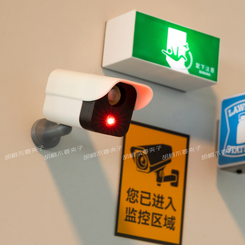 Simulated Miniature Surveillance Camera Fridge Magnet Pegboard Personalized Creative Three-Dimensional Magnetic Decorative Warning Light Simulated Miniature Surveillance Camera Fridge Magnet Pegboard Personalized Creative Three-Dimensional Magnetic Decorative Warning Light