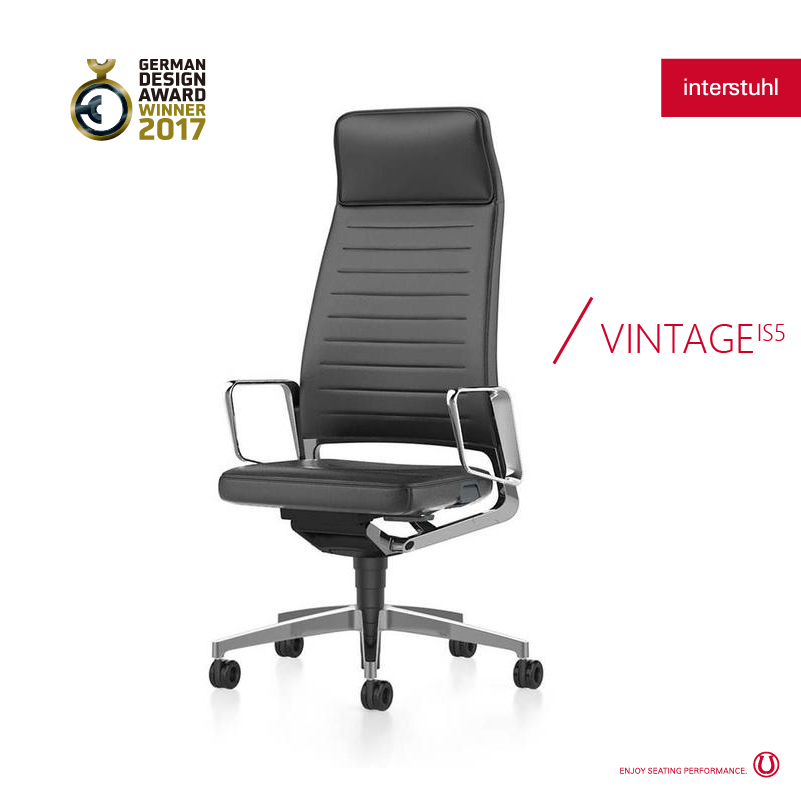 interstuhl German imported office chair computer chair ergonomics chair cowhide back chair (spot)