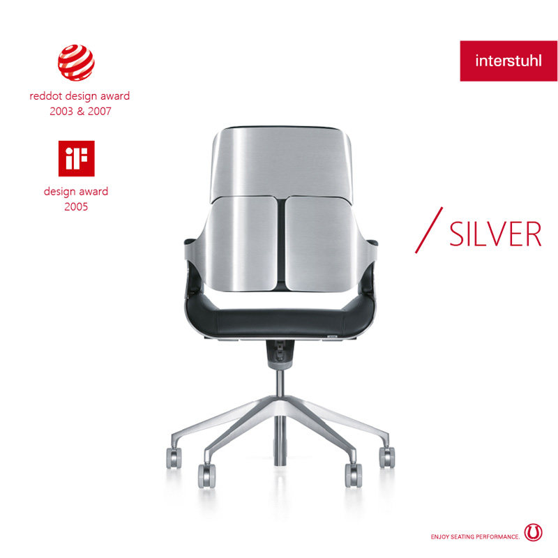 interstuhl Germany imported ergonomic chair conference chair training chair comfort black cow leather (spot)