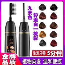 Jiucha Kam Lanfu One Color Hair Dye Fashion Hair Cream for Men and Women Color Hair Combs