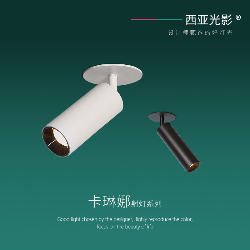 Western Asia Light Shadow Mounted Orbital Spotlight Adjustable Angle Home Suction mall Spotlight Spotlight LED Ceiling Lights