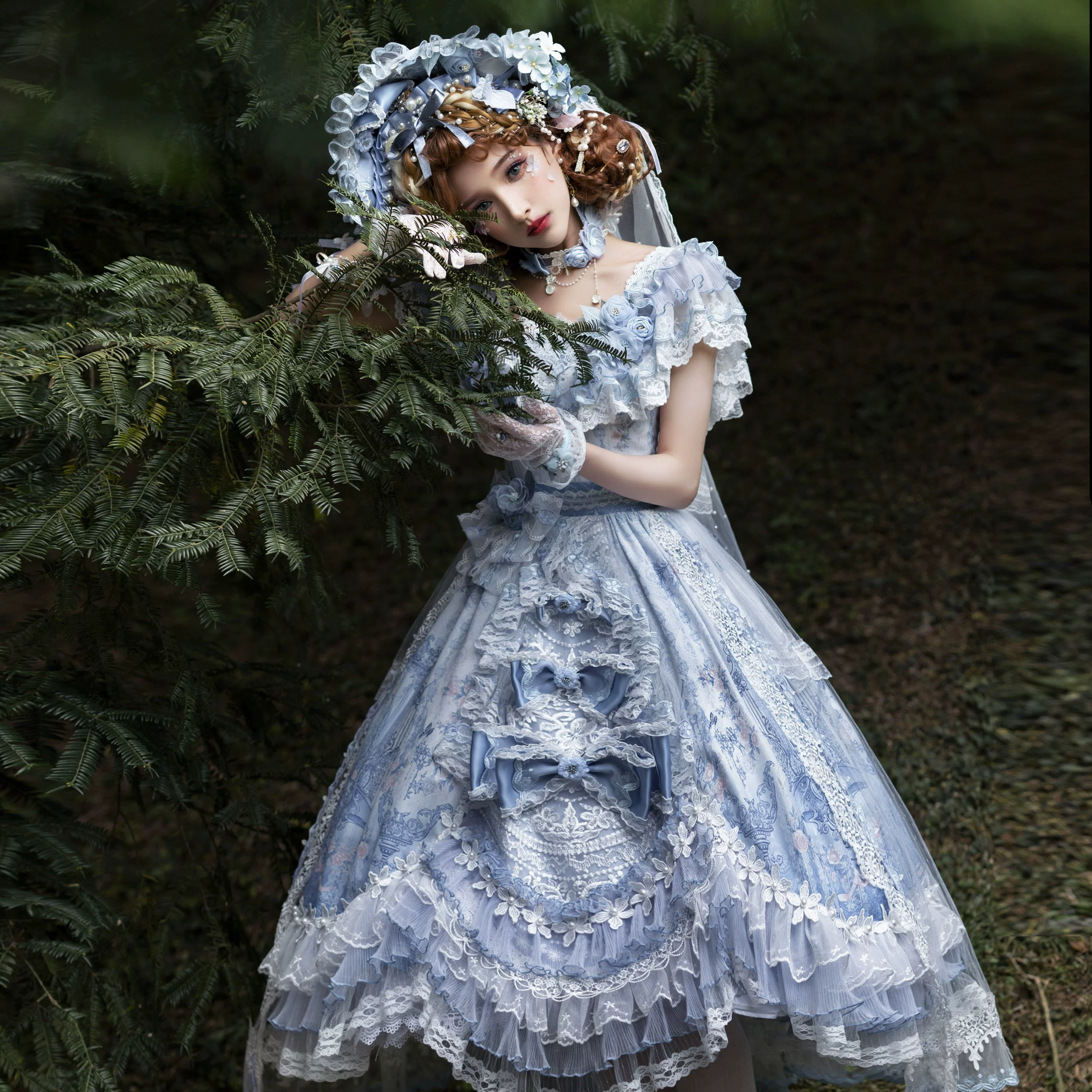Spot FS Полная модель [Key Tree] Годовщина лолита цветок брак прекрасная Lolita Классическая