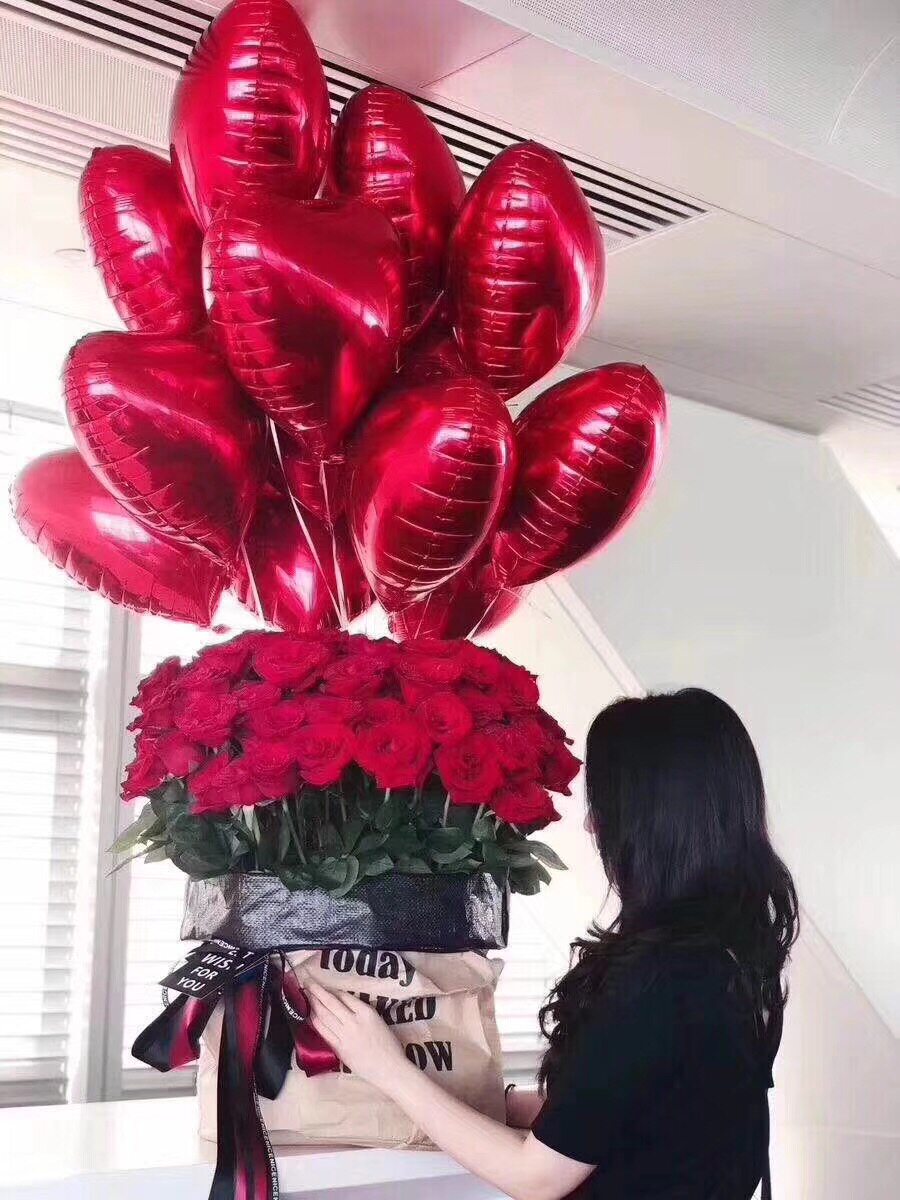 Wedding Wedding ALUMINUM FILM FOIL BALLOON WEDDING HOUSE ARRANGEMENT SUPPLIES PEACH HEART-SHAPED BIRTHDAY STORE GALA EVENINGS BAR DECORATE STEAM BALL