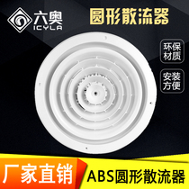 Aluminum alloy ABS swirl eddy current tuyere round spherical spout swirl fresh air central air conditioning outlet station