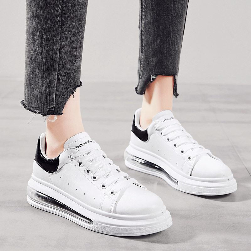 Official Web 2021 Summer New Korean Version Women Shoes Air Cushion Rubber Bottom Light Small White Shoes Tide Shoes Sport Wind