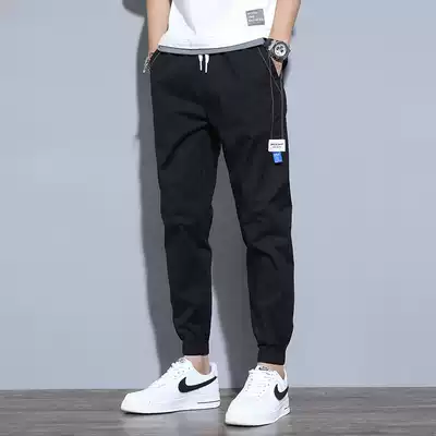 Spring and Autumn Casual Pants Men's Loose ankle-length pants Bundle Pants Korean Fashion Joker Haren Pants Men's Summer Pants
