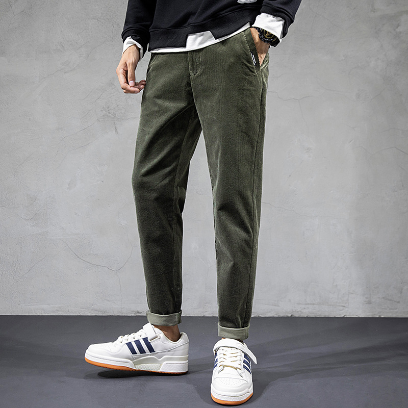Official Net Men's Autumn Winter New Tide Cards Casual Sports Long Pants Han Edition 2021 Mill SMOKE PIPE PANTS TIDE