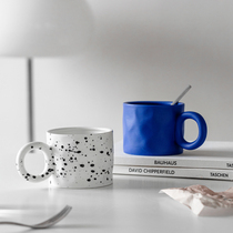 Klein Blue Cups Design Small Crowdoffice Drinking Water Cup Coffee Cup Mens Ceramic Cup Mark Cup High Face Value Woman