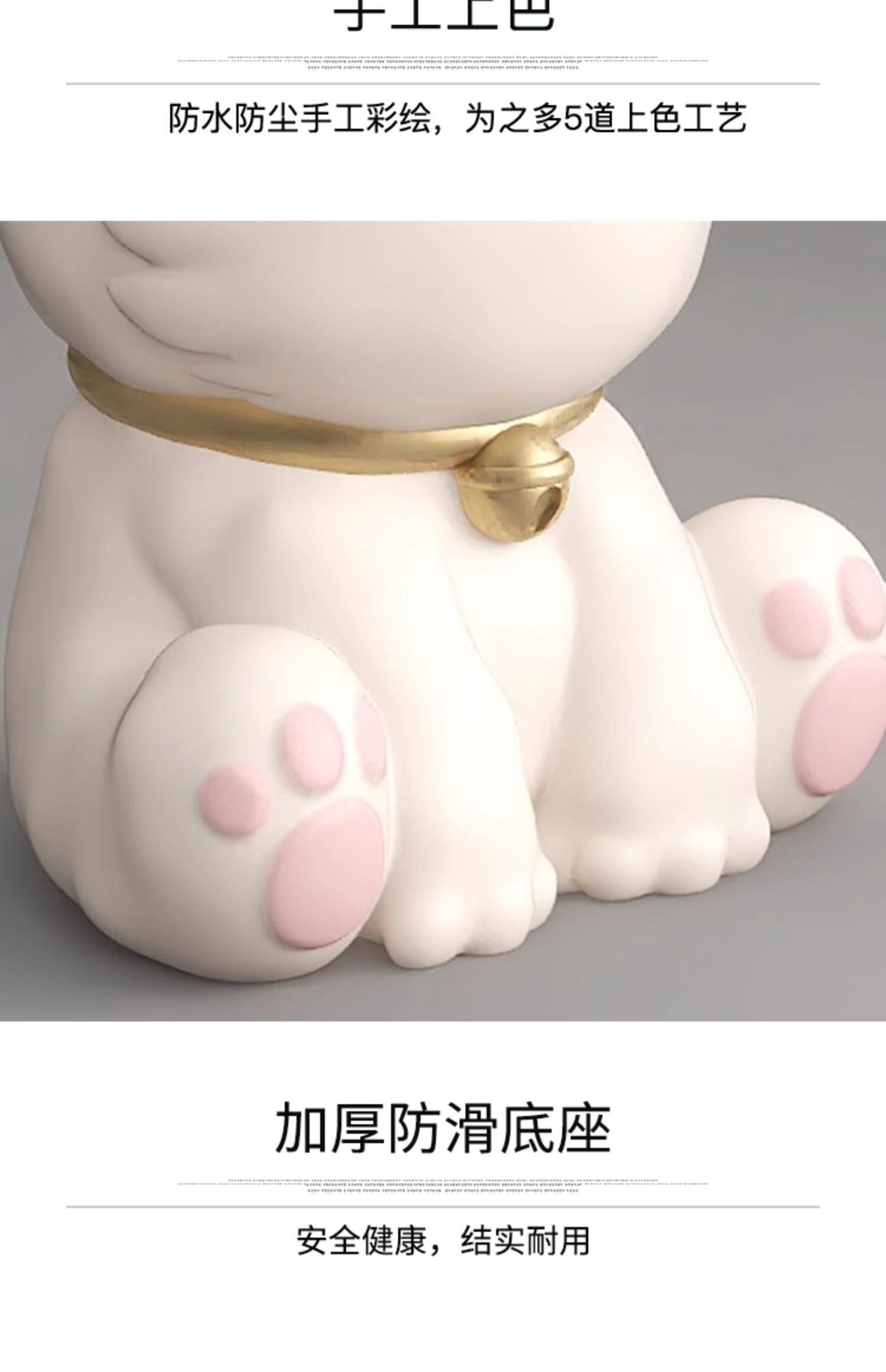 奶油风熊落地摆件装饰品电视柜旁沙发边几床头柜高级感乔迁礼物详情41