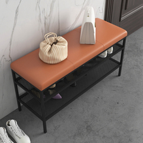 Nordic shoe stool home door light luxury long bench creative porch entrance stool seat cushion simple one shoe cabinet