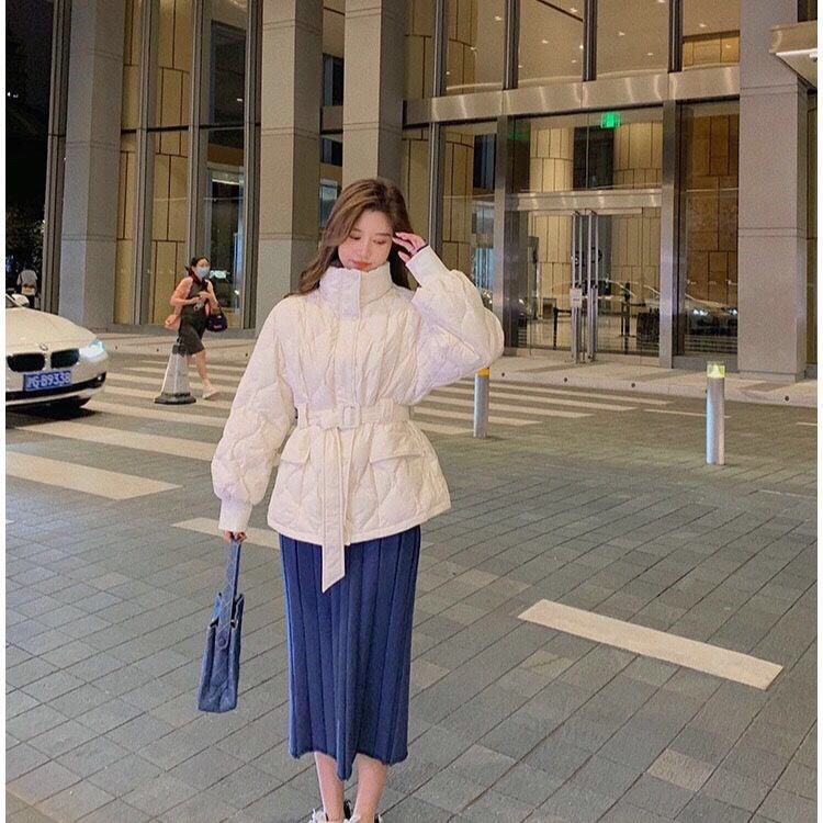 2021 Winter new warm foreign style padded jacket small man cotton jacket female Korean loose cotton padded jacket waist cotton coat